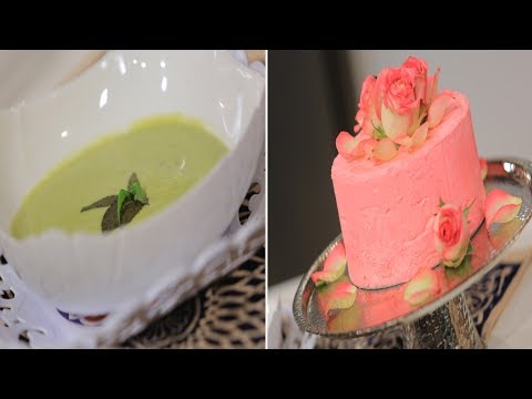 شاهد طريقة إعداد شوربة الكوسة الكريمي اللايت وأيس كريم الورد