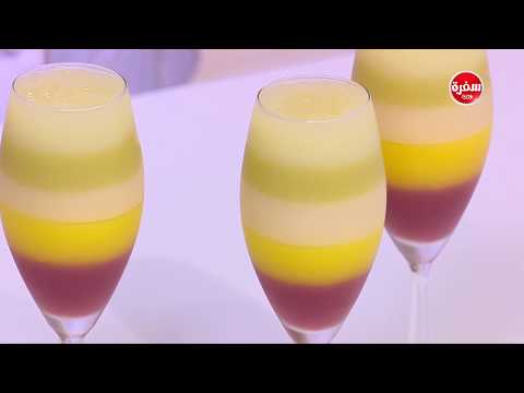 طريقة عمل البودينج الملون