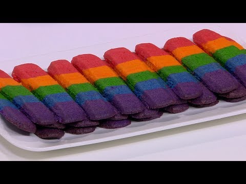 طريقة إعداد بسكويت قوس قزح