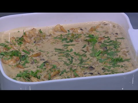 وجبة جمبري بالمشروم