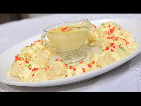 طريقة عمل ومقادير صينية قرنبيط بصوص الجبن