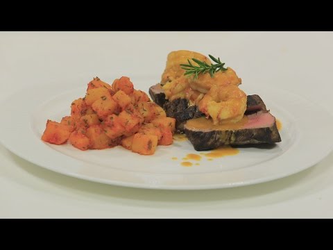 بيف فيليه مع غمبري بصوص الكابوريا