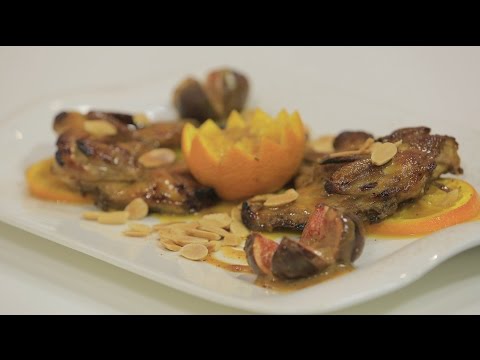 إعداد طبق سمان روستو مع البرتقال والتين المكرمل