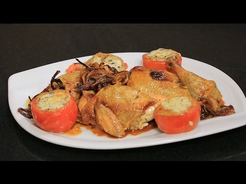 بالفيديو طريقة عمل ومقادير دجاج مشوي
