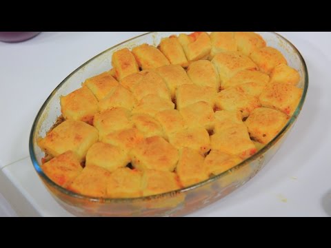 لحمة معصجة بقطع العجينة