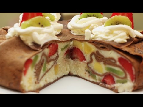 كريب كيك بالفواكه