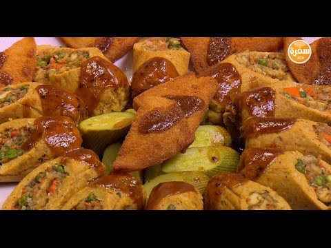 رول الدجاج المحشي خضار