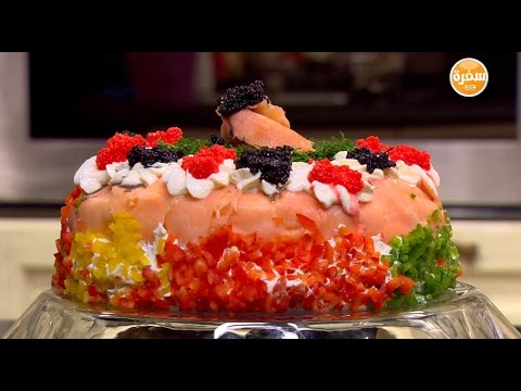 بالفيديو طريقة عمل ومقادير تورتة السلمون
