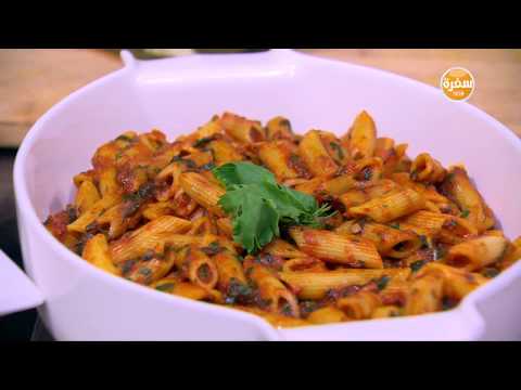 بالفيديو طريقة عمل ومقادير مكرونة بالثوم والكزبرة