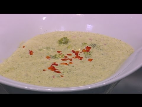 شوربة بروكلي بالكريمة و الجبنة التي يحبها الجميع
