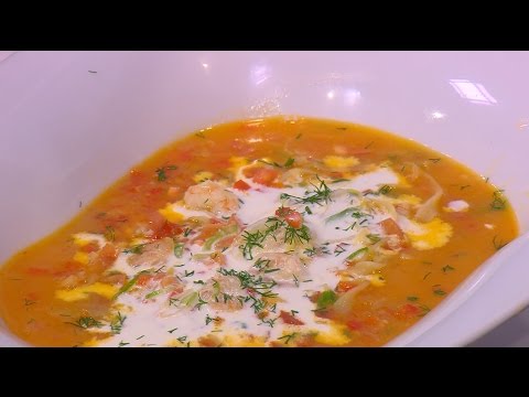 شاهد طريقة عمل شوربة جمبري