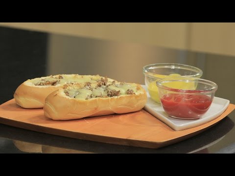 شاهد طريقة عمل سندوتش لحم مفروم بالجبنة و المشروم