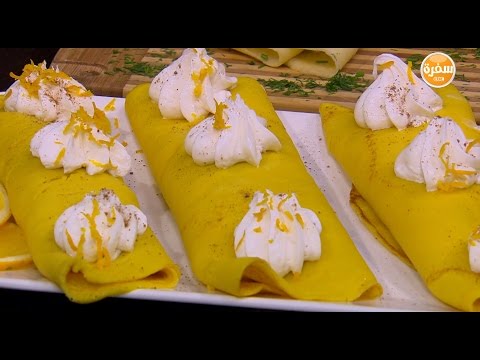 كريب بحشوة تشيز كيك برتقال