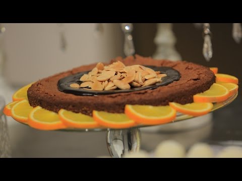 براونيز باللوز والبرتقال بدون دقيق