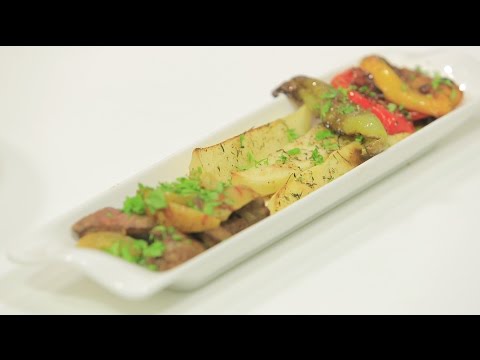 كبدة دجاج بالبطاطس والليمون المعصفر