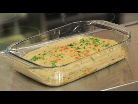 صينية قشر بياض بالطحينة