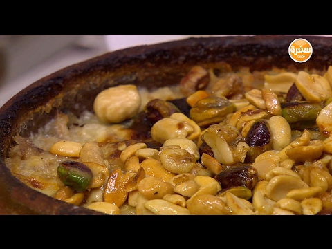 بالفيديو طريقة إعداد ومقادير طاجن لسان عصفور بالعدس  أرز معمر حلو