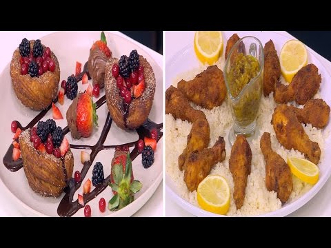 شاهد طريقة إعداد دجاج  كاسات عجينة الشو بالشيكولاتة