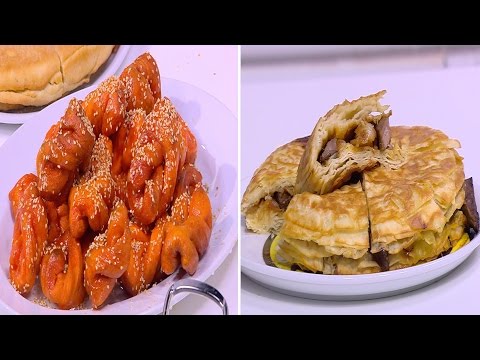 رقاق باللحمة وبيض مطبوخ