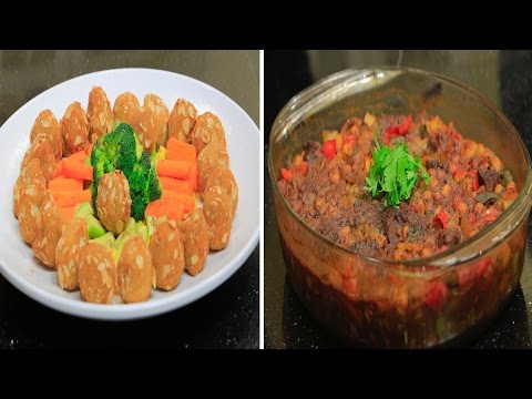 بالفيديو طريقة إعداد ومقادير حمص باللحم  كرات الدجاج باللوز كبدة بالبصل