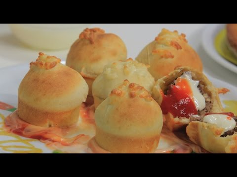 شاهد طريقة إعداد خبز بالكفتة والجبنة الموتزاريلا