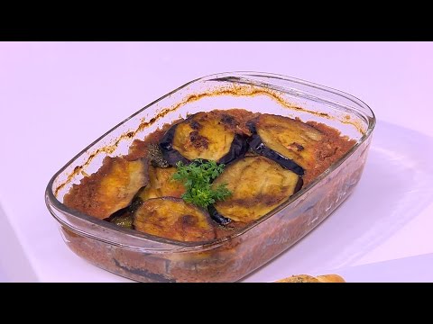 بالفيديو طريقة إعداد ومقادير صينية باذنجان باللحمة
